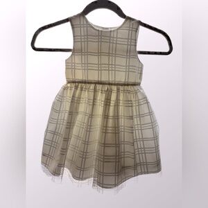 Pippa & Julie gingham, gold and silver dress, 3T
